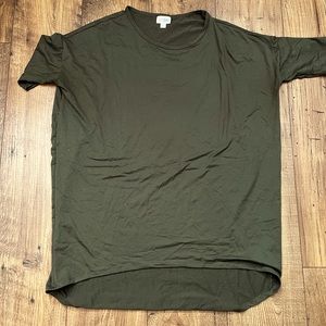 Lularoe Irma Tunic Top S NWOT Army Green